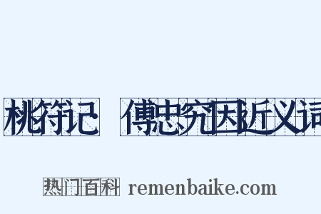 桃符记·傅忠究因近义词是什么意思的图片